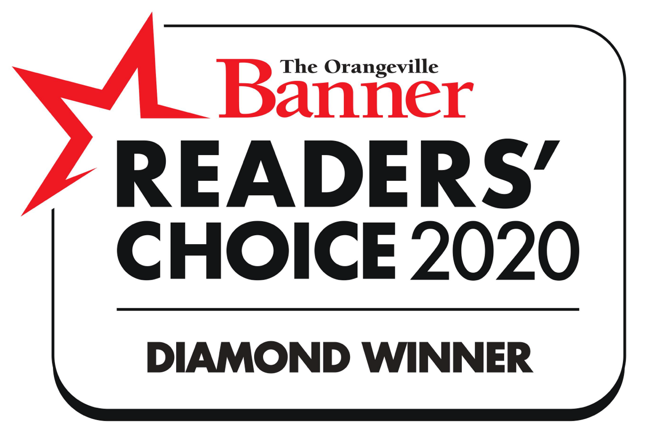 the orangeville Banner Reader's choice 2020 diamond winner